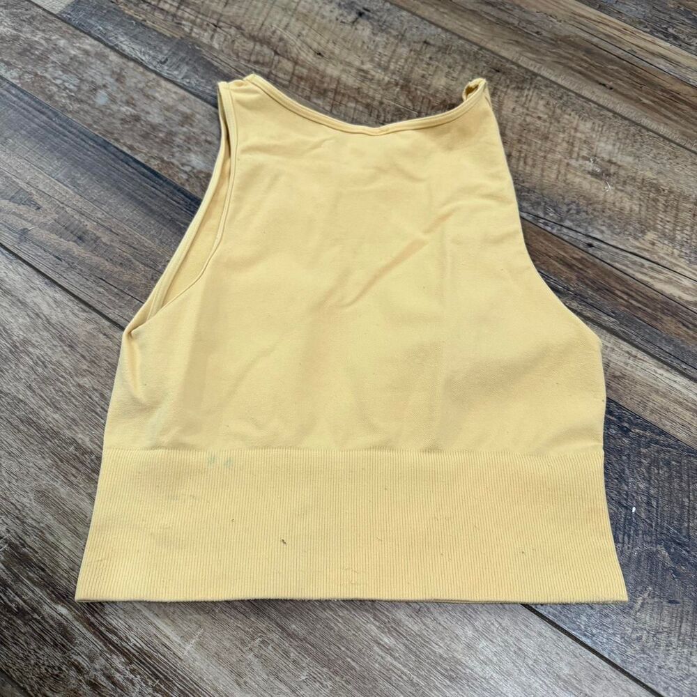 NIKI BIKI Orange One Size High Neck Fitted Summer Everyday Layering Crop Top
